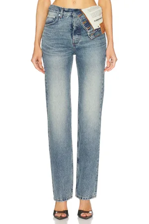 Y / PROJECT Asymmetric Straight Leg in Denim-Medium