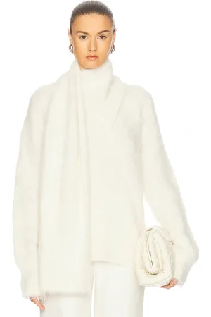 Totême Draped Scarf Knit Sweater in