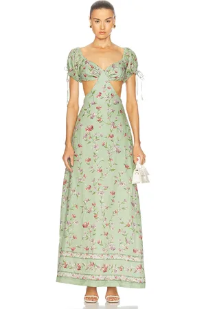Agua by Agua Bendita Cielo Honeysuckle Maxi Dress in Green