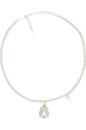 COMPLETEDWORKS Baroque CZ Necklace in Metallic Silver