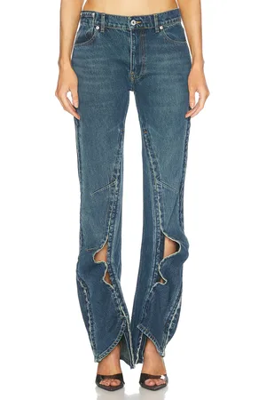 Y / PROJECT Hook And Eye Straight Leg in Denim-Medium