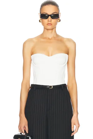 WARDROBE.NYC Semi Matte Bustier in Ivory