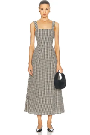 POSSE Amelia Square Neck Dress in Black