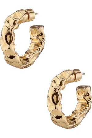 Jennifer Fisher Maeve Huggie Earrings in Metallic Gold
