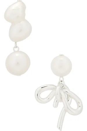 COMPLETEDWORKS Freshwater Pearl Earrings in Metallic