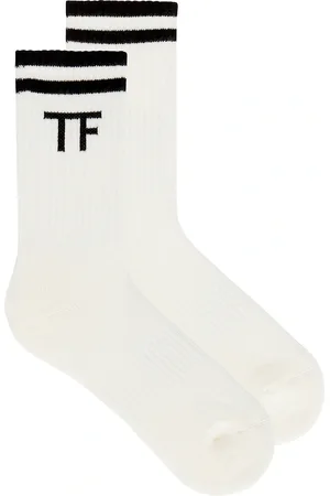 Tom Ford Ribbed Sport Socks in White