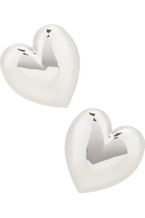 Jennifer Fisher Puffy Heart Earrings in Metallic