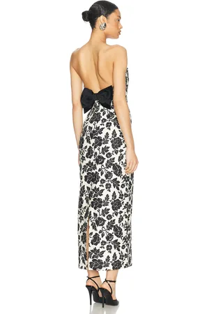 POSSE Romeo Strapless Dress in Back,White