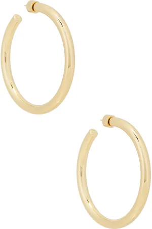 Jennifer Fisher Natasha Hoop Earrings in Metallic Gold