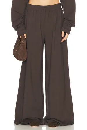 Norma Kamali Boyfriend Elephant Sweatpant in Chocolate