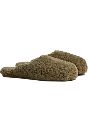 Parachute Shearling Wool Lounge Slippers in Green