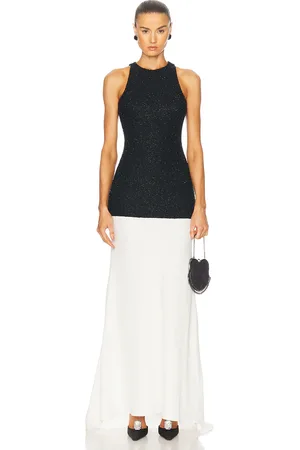 Staud Gabrielle Dress in Black,White