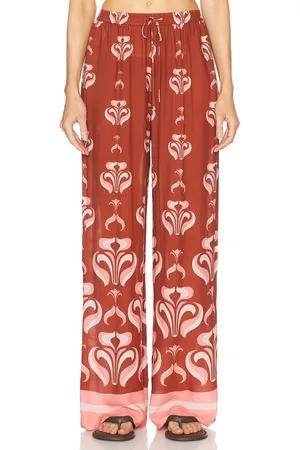 Adriana Degreas Vintage Lily Wide Leg Pant in in Brick