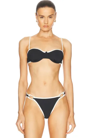 Solid The Jordana Bikini Top in Black