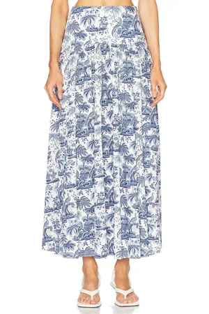 Staud Procida Skirt in Blue