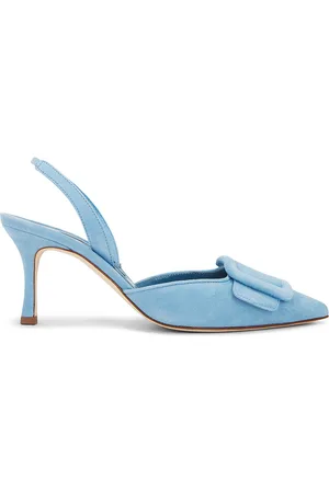 Manolo Blahnik Maysli 70 Pump in Baby Blue
