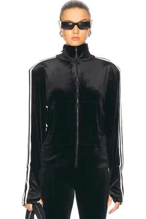 Norma Kamali Side Stripe Turtleneck Jacket in Black