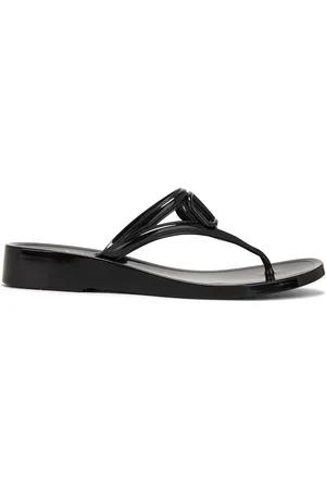 VALENTINO GARAVANI V Logo Signature Thong Sandal in Black