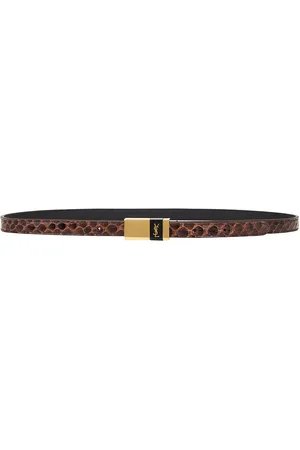 Saint Laurent Leather Belt in Brown