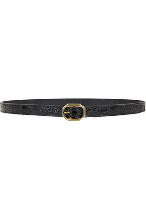 Saint Laurent Leather Belt in Black