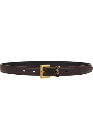 Saint Laurent Leather Belt in Tan