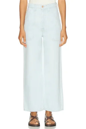 Mother High Waisted Smoothie Carpenter Ankle in Denim-Light