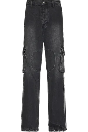 Nahmias Denim Track Logo Cargo Jeans in Blue