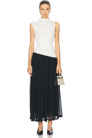 Nicholas Odila Sleeveless Twisted Maxi Dress in Black,White