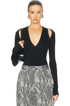LAPOINTE Jersey V Neck Bodysuit in