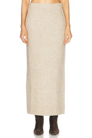 EAVES Amaya Knit Maxi Skirt in Ivory