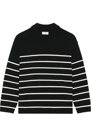 Saturdays NYC Mole Yarn Stripe Skipper Knit Polo in