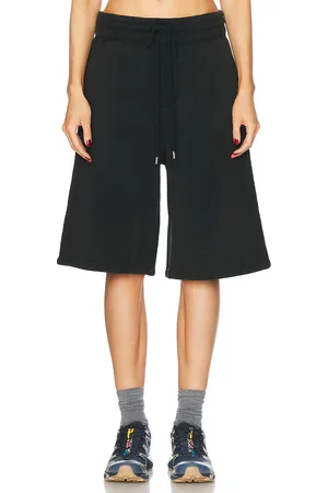 WAO Wide Leg Fleece Short in Black