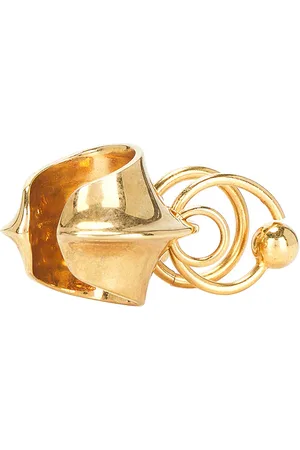 Jean Paul Gaultier Multiple Rings Ear Cuff in Metallic