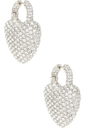 Balenciaga Minnie XL Earrings in Metallic Silver
