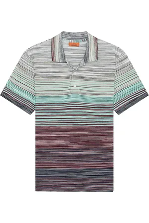 Missoni Short Sleeve Polo in Blue