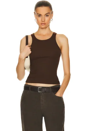 ÉTERNE High Neck Fitted Tank Top in