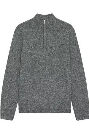 CLUB MONACO Cash Blend Quarter Zip Sweater in Blue