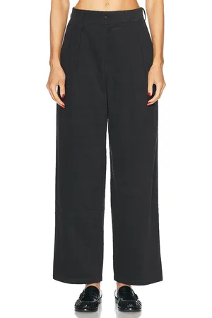 WAO Wide Leg Pleated Corduroy Pant in