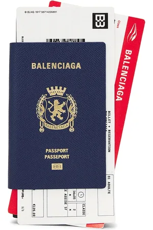 Balenciaga Passport Wallet in Blue