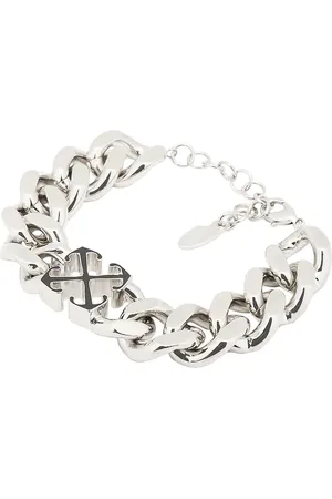 OFF-WHITE Enamel Arrow Bracelet in Metallic Silver