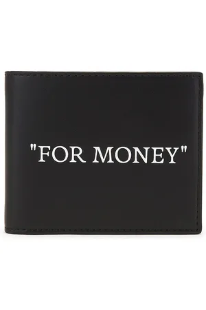 OFF-WHITE Quote Bifold Wallet in Black