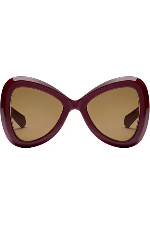 VALENTINO GARAVANI V Gold III Sunglasses in Burgundy