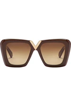VALENTINO GARAVANI V Gold II Sunglasses in Brown
