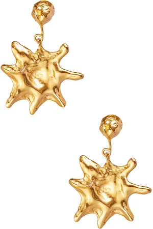 Simuero Astro Earrings in Metallic Gold