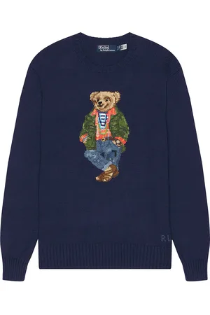 Ralph Lauren Bear Crewneck Sweater in Blue