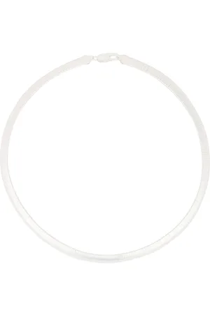 mega O 8 Necklace in Metallic Silver