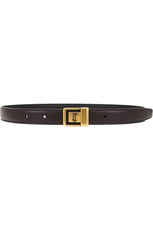 Saint Laurent Leather Belt in Brown