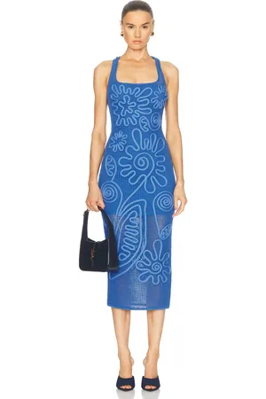 Cult Gaia Nissa Knit Dress in Blue