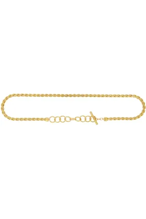 Saint Laurent Chain Belt in Metallic Gold