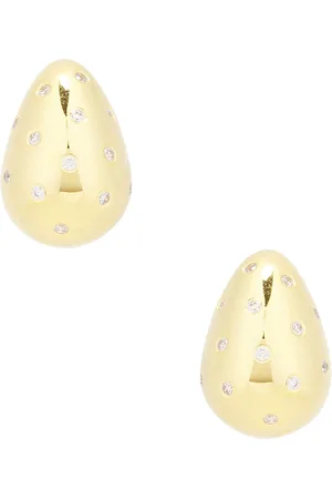 mega Sprinkle Teardrop Earrings in Metallic Gold